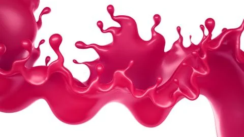 Splash of paint. 3d illustration, 3d rendering. Stock Illustration