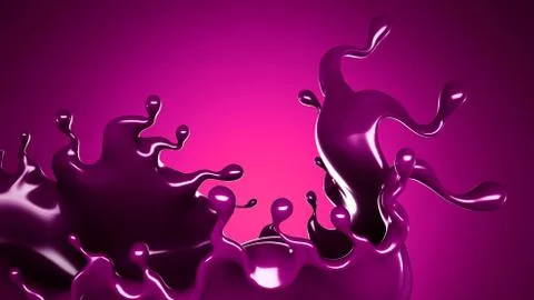 Splash of paint. 3d illustration, 3d rendering. Stock-Illustration