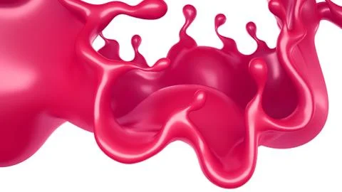 Splash of paint. 3d illustration, 3d rendering. Иллюстрация