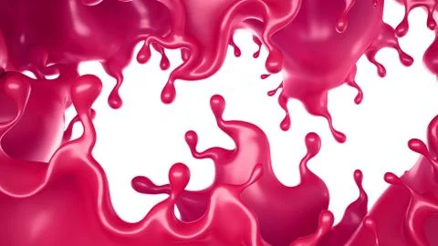 Splash of paint. 3d illustration, 3d rendering. イラスト素材