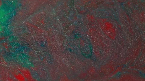 Splash paint sparkling texture color fluid pigment Video stock 327630265