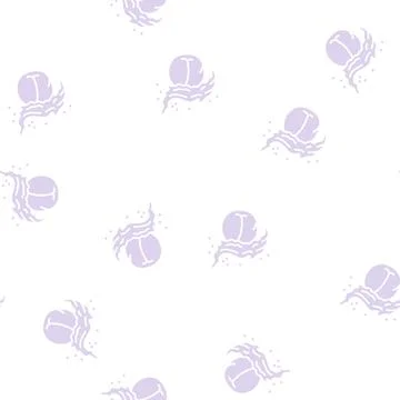 Splash peach fruit glyph seamless pattern Stock Illustration