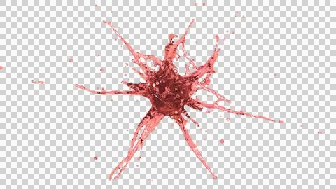 Splash of peach liquid Illustrazione stock