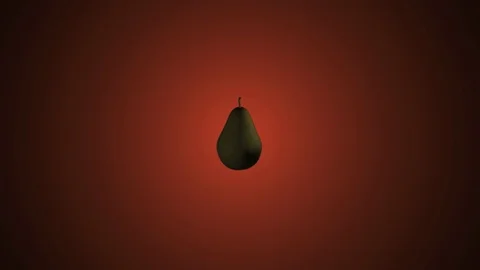 Splash of pear. 3D animation. Objects spinning. Stock Footage 109104938