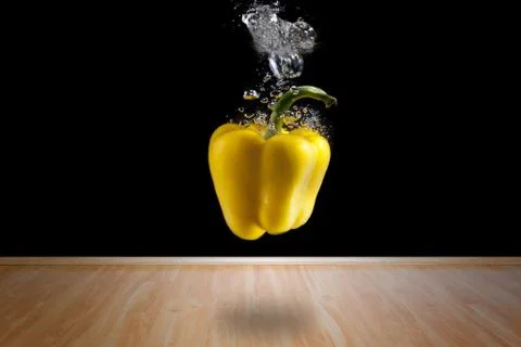 Splash pepper into interior / abstract Stock Photos