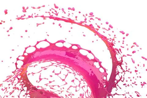 Splash of pink liquid Stock Illustration