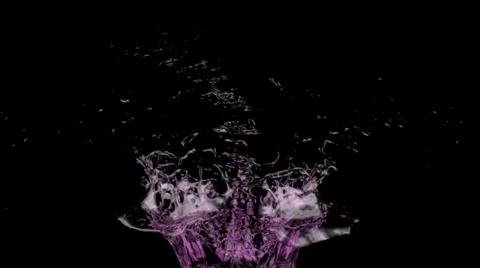 Splash of pink water in slow motion - seamless loop (FULL HD) Video stock 37731528