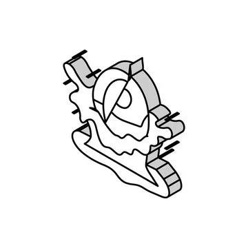 Splash plum isometric icon vector illustration Stock Illustration