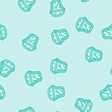 Splash proof face mask line seamless pattern Illustrazione stock