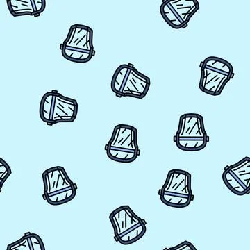 Splash proof face mask vector seamless pattern Stock Illustration
