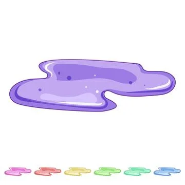 Splash puddle cartoon vector graphic Stock Illustration