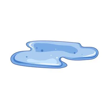 Splash puddle cartoon vector illustration Stock Illustration