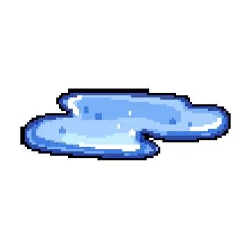 Splash puddle pixel art vector illustration Stock Illustration