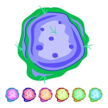 Splash puddle vector cartoon graphic Stock Illustration