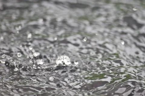 Splash rain water Stock Photos