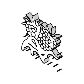 Splash raspberry fruit berry isometric icon vector illustration イラスト素材