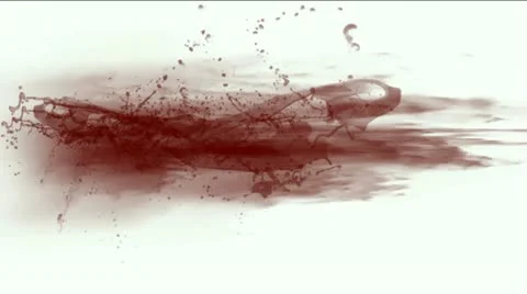 Splash red fluid,blood & plasma,liquid & ink. Stock Footage
