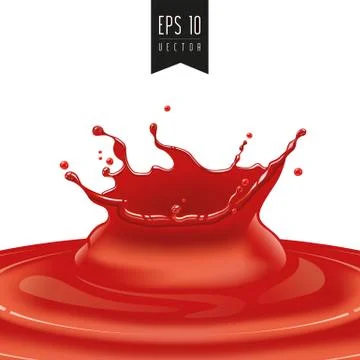 Splash of red fruit vector Stock Illustration