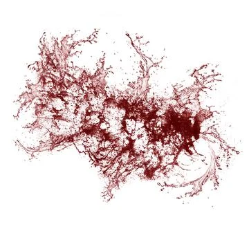 Splash of red liquid. Liquid with splashes on a white background. A splash of Stock Illustration