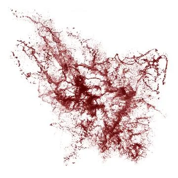Splash of red liquid. Liquid with splashes on a white background. A splash of Stock Illustration
