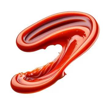 A splash of red thick liquid. 3d illustration, 3d rendering. png image. Red Stock Illustration
