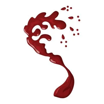 Splash of red wine. Stock Illustration