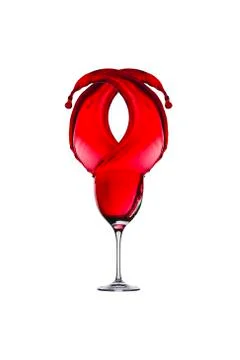 Splash of red wine Stock Photos