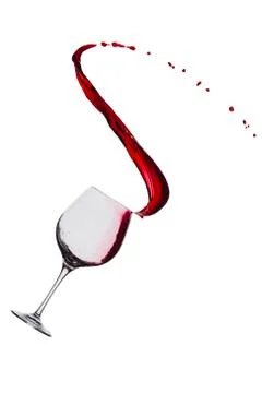 Splash of red wine 库存照片