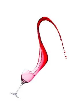 Splash of red wine 库存照片