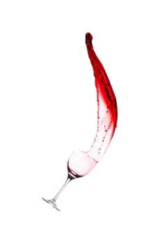 Splash of red wine 库存照片