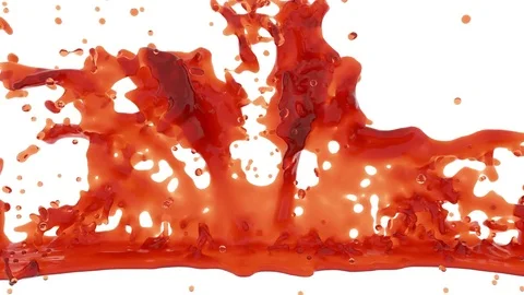 Splash of reddish liquid Stock Footage 80158740