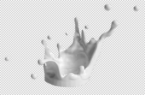 Splash round milk for cup Stock Illustration