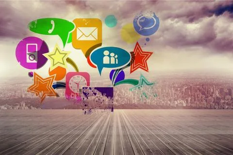 Splash showing application icons Stock Photos