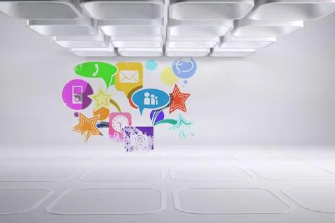 Splash showing applications 스톡 일러스트