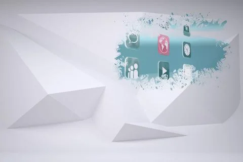 Splash showing applications Stock Photos