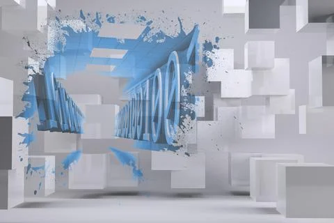 Splash showing binary code Stock Illustration