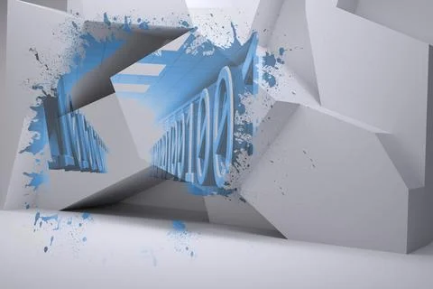 Splash showing binary code Stock Illustration