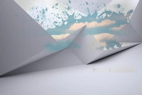Splash showing cloudy sky Stock Photos