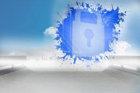 Splash showing digital lock Stock Photos