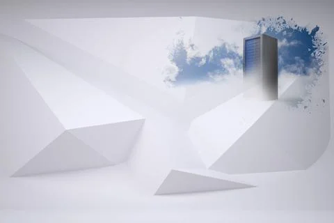 Splash showing server tower Stock Photos