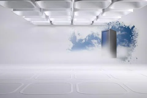 Splash showing server tower Stock Photos