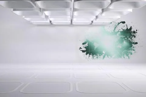Splash showing technology interface Illustrazione stock