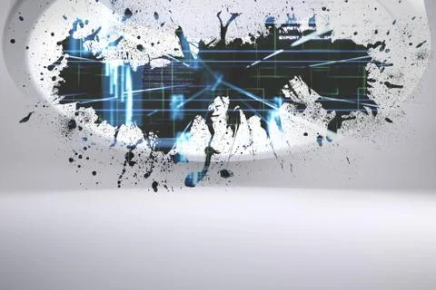 Splash showing technology interface Illustrazione stock