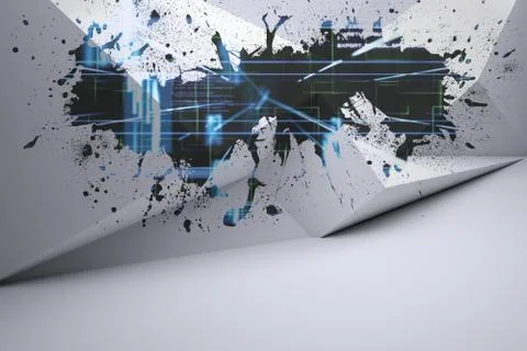 Splash showing technology interface Stockillustratie