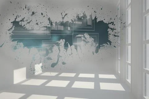 Splash showing technology interface Stockillustratie