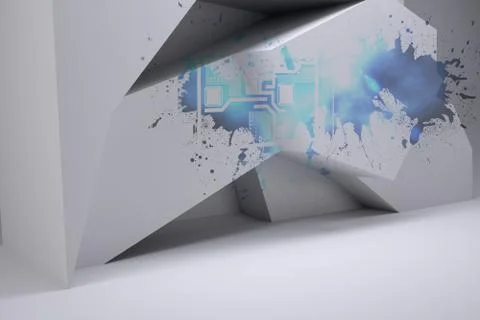 Splash showing technology interface Stock Illustration