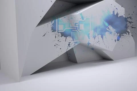 Splash showing technology interface イラスト素材