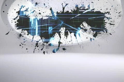 Splash showing technology interface Illustrazione stock