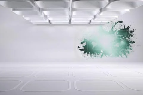 Splash showing technology interface Illustrazione stock