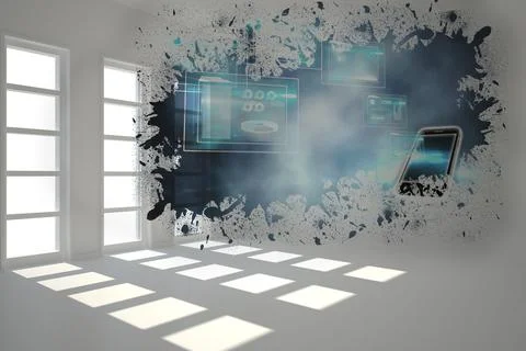 Splash showing technology interface 库存插图